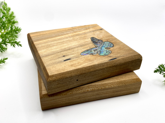 Abalone Butterfly Coaster Set of 2