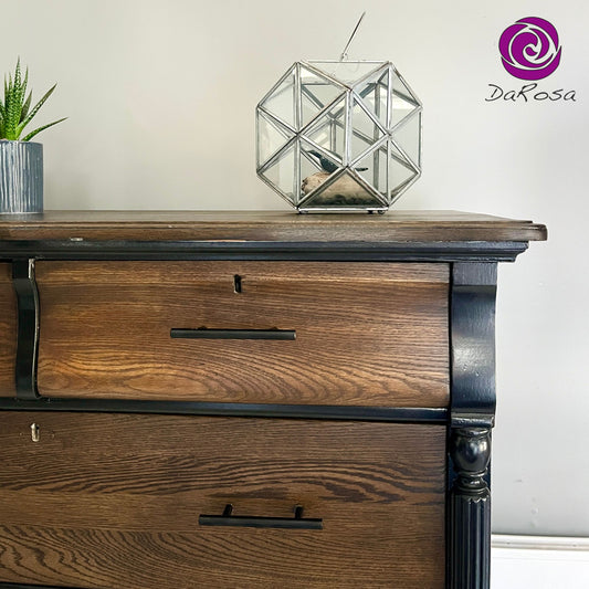 Black Antique Dresser - Dark Stain