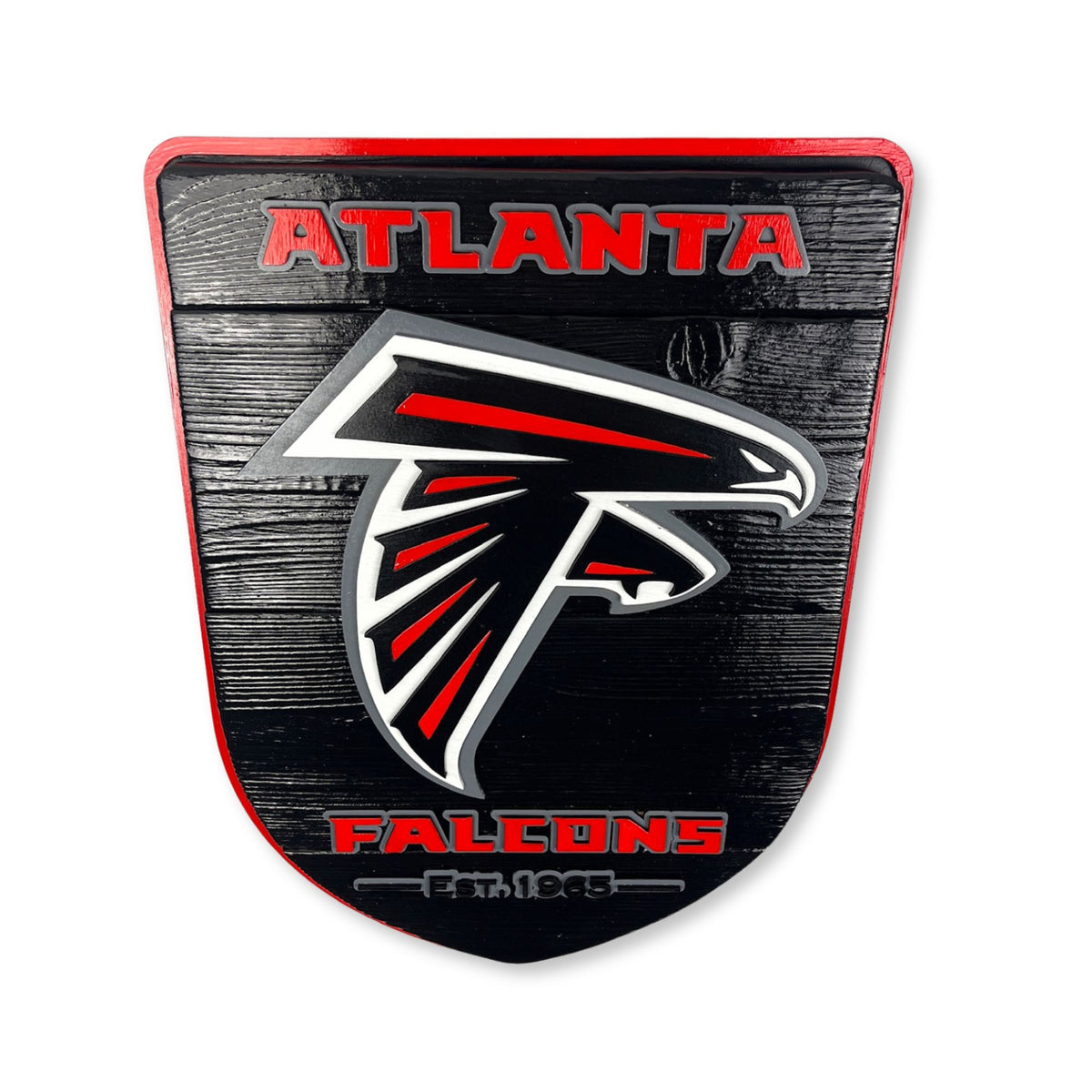 Atlanta Falcons Wood Shield – Wall Art – Handmade Fan Decor
