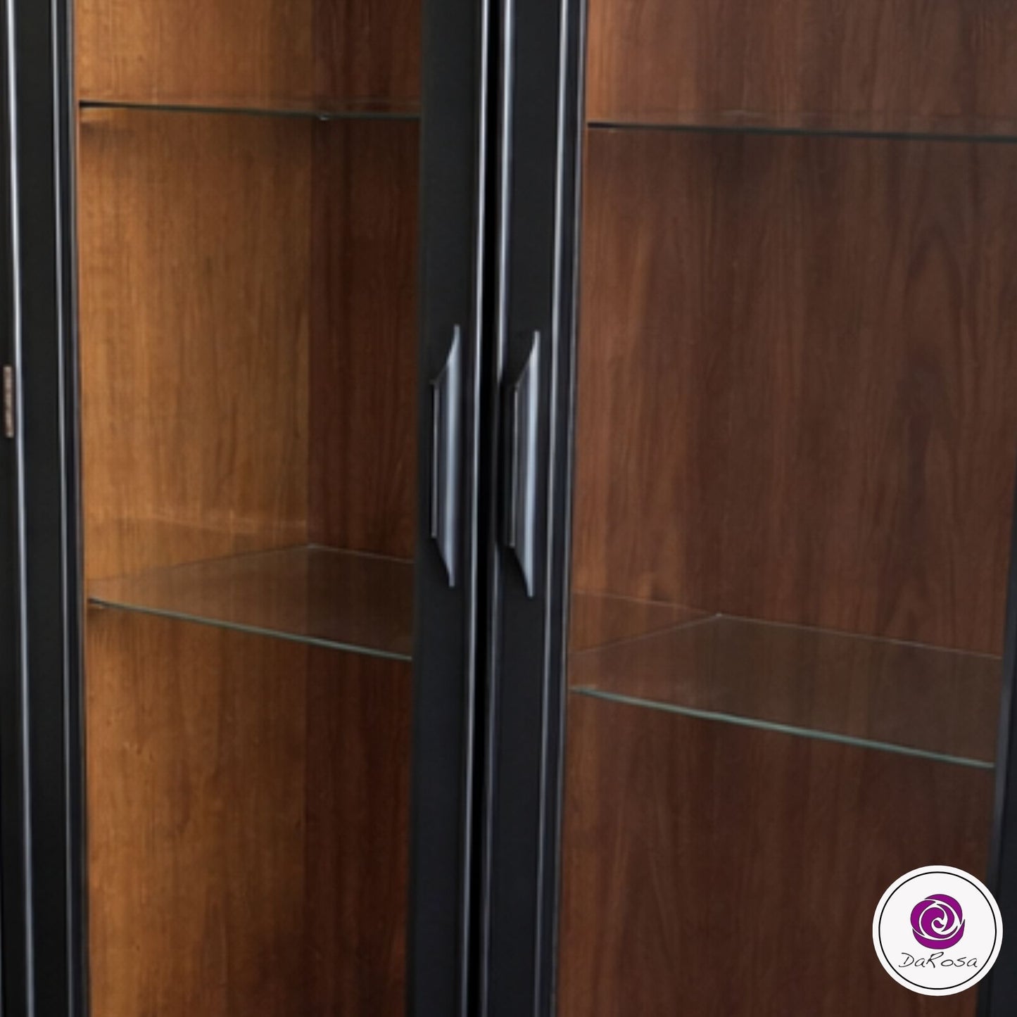 Large Black Display Cabinet