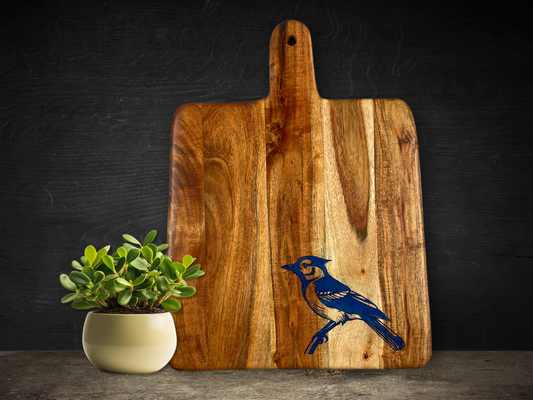 Charcuterie Board with Blue Jay