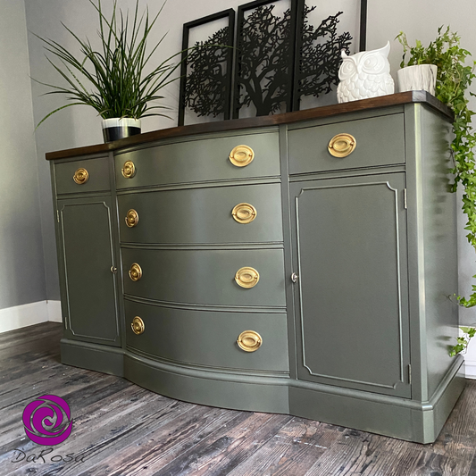 Refinished Drexel Sideboard - Buffet in Green