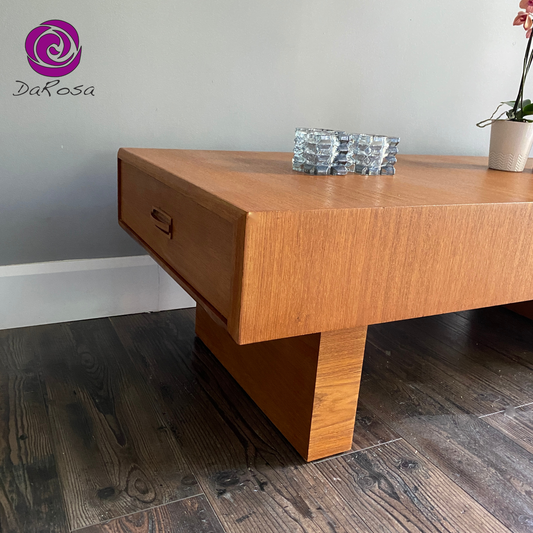 Mid Century Modern Coffee Table with two Drawers