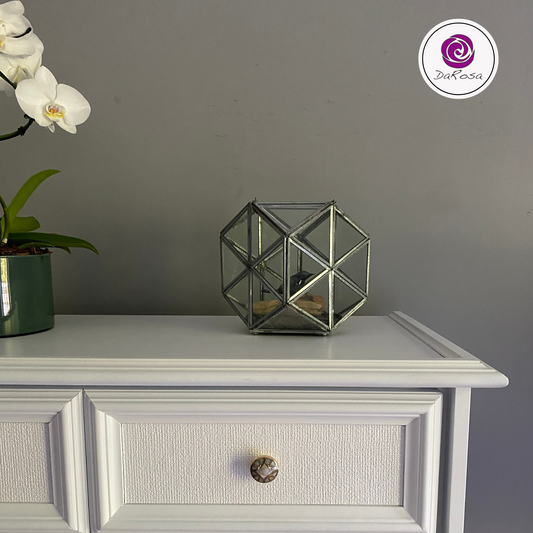 White Tallboy Dresser with Pearl Knobs