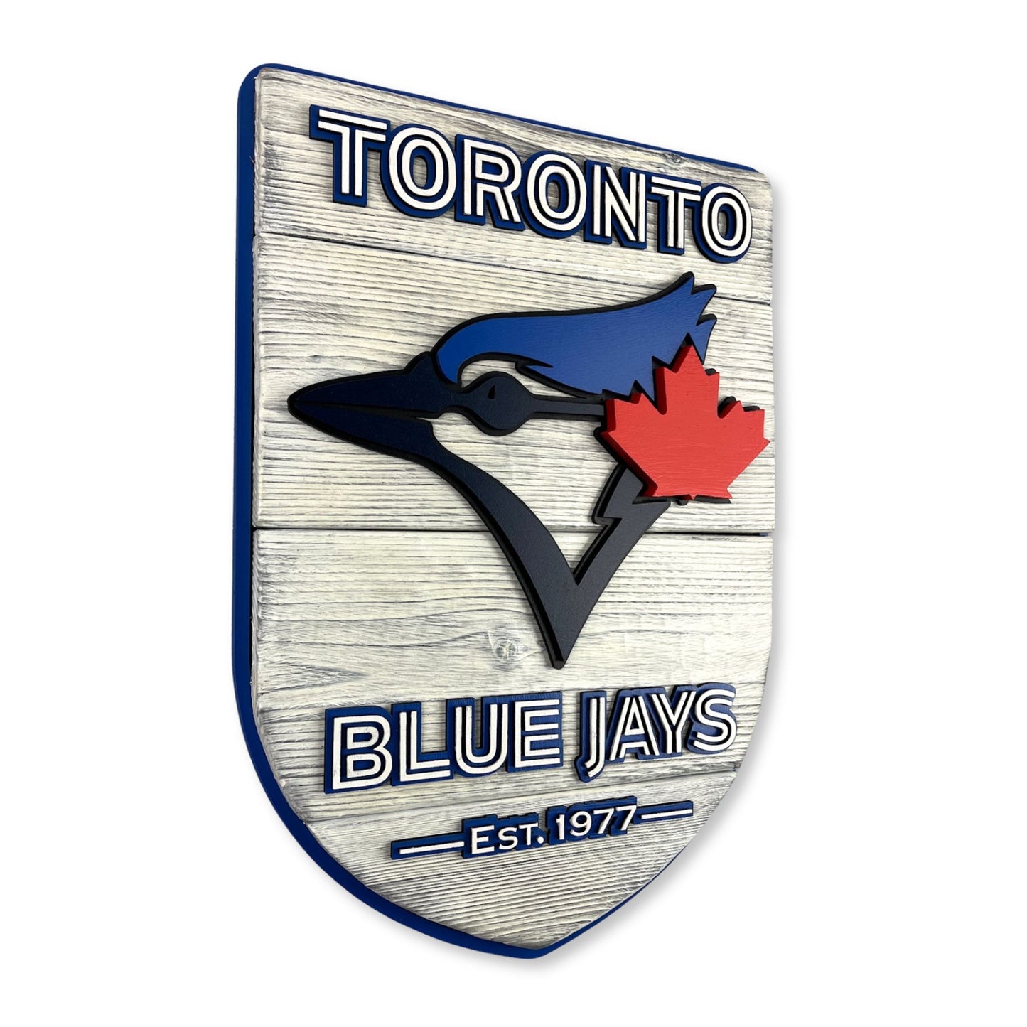 Toronto Blue Jays Wood Sign – Wall Art – Handmade Fan Decor Shield