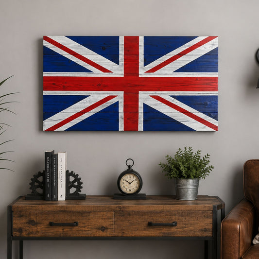quality wood union jack flag made by darosa creations