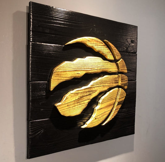 20x20 Burnt Cedar Raptors Sign - DaRosa Creations