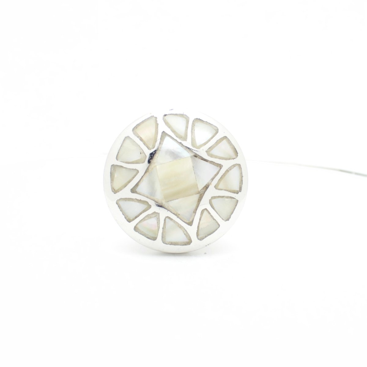 Mother of Pearl drawer Knob in Silver or Gold - DaRosa Creations