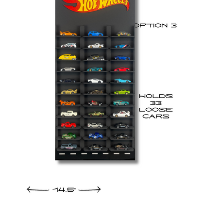 Toy Car Display Shelf 1/64 for Hot Wheels " Mainline " Blister Packs
