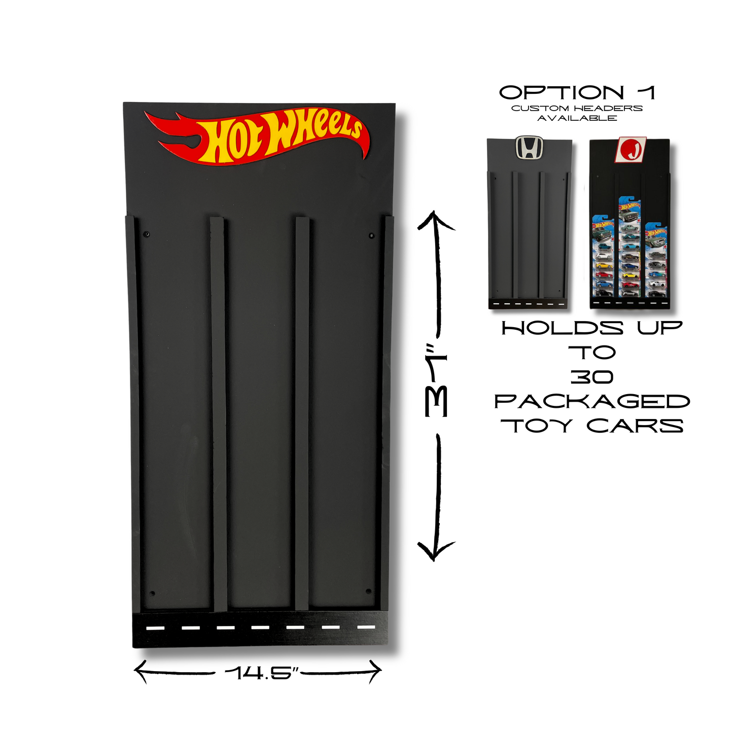 Toy Car Display Shelf 1/64 for Hot Wheels " Mainline " Blister Packs