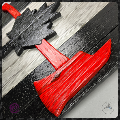 Firefighter Wood Flag – Thin Red Line First Responder Wall Decor