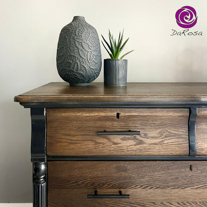 Black Antique Dresser - Dark Stain