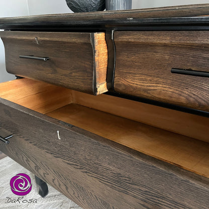 Black Antique Dresser - Dark Stain