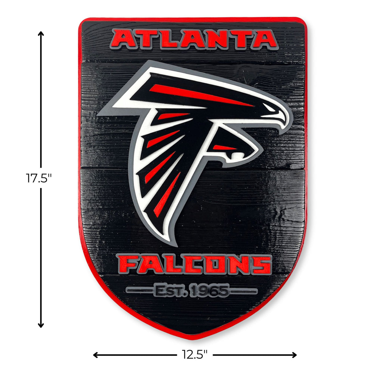 Atlanta Falcons Wood Shield – Wall Art – Handmade Fan Decor