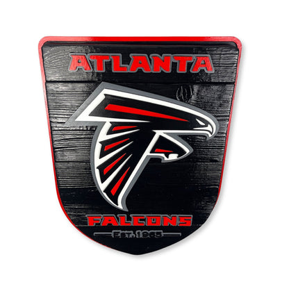 Atlanta Falcons Wood Shield – Wall Art – Handmade Fan Decor