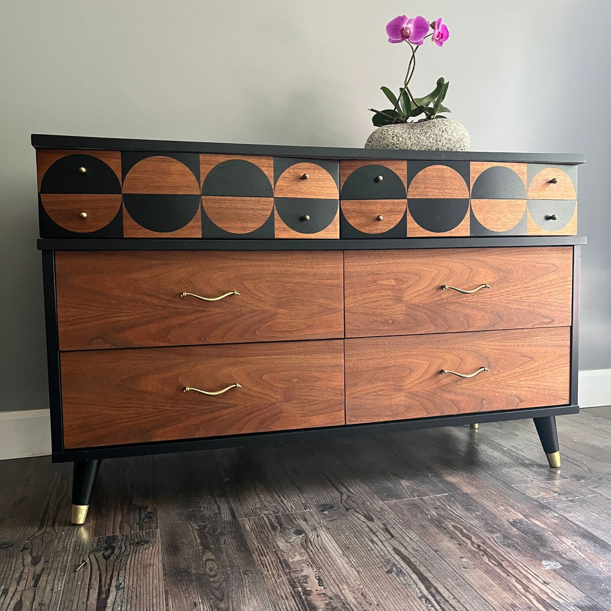 MCM Dresser with Circle Pattern