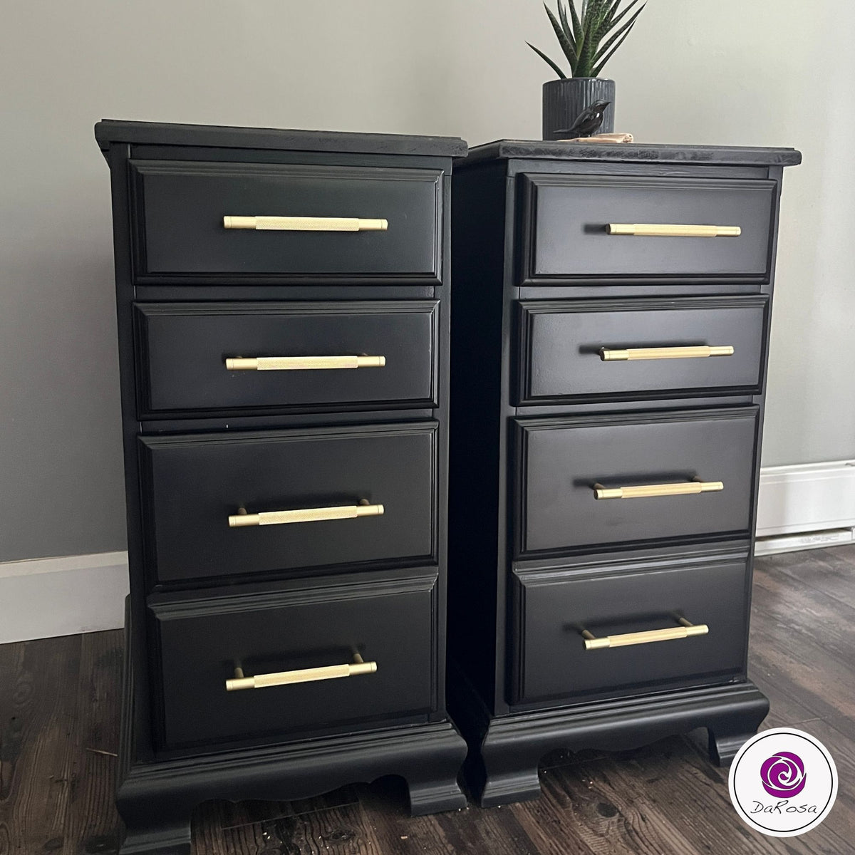 Black Tall Nightstands