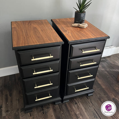 Black Tall Nightstands