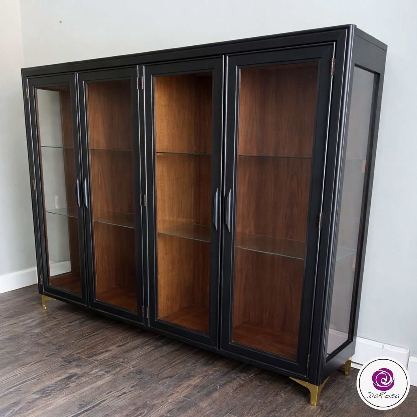 Large Black Display Cabinet