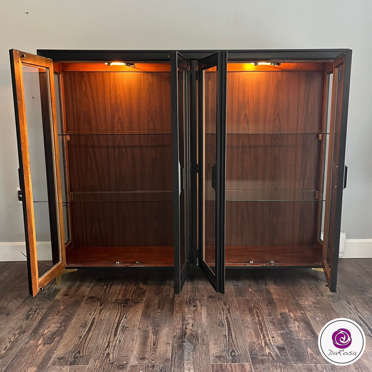 Large Black Display Cabinet