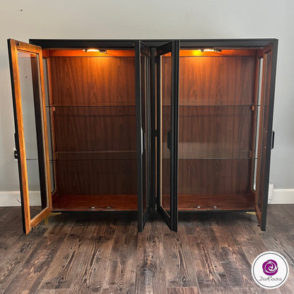 Large Black Display Cabinet