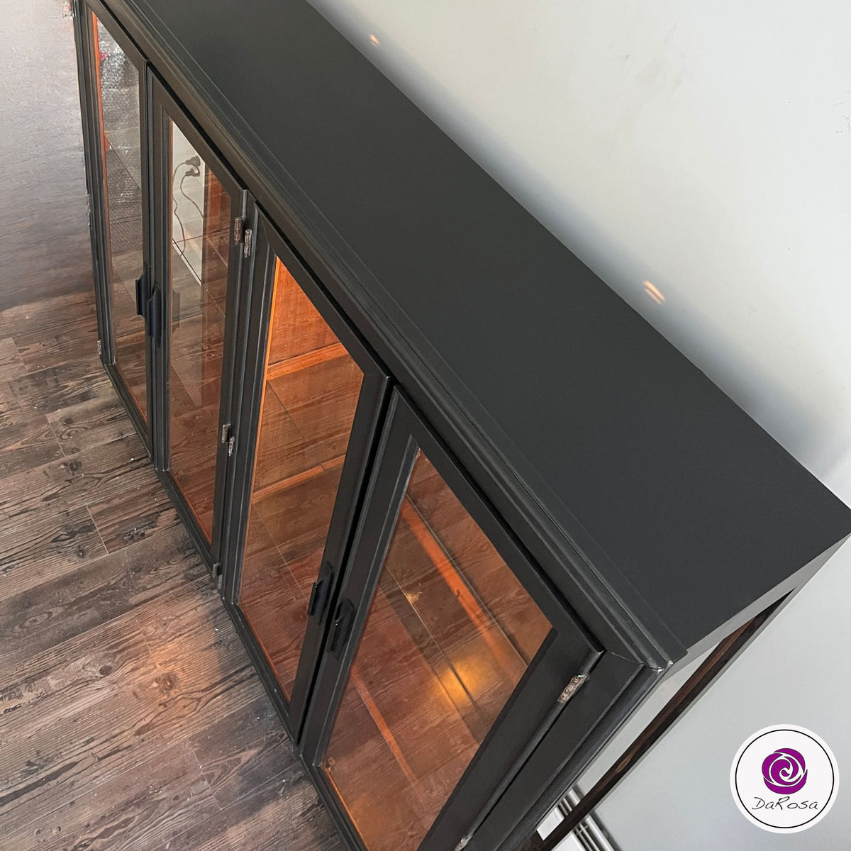 Large Black Display Cabinet
