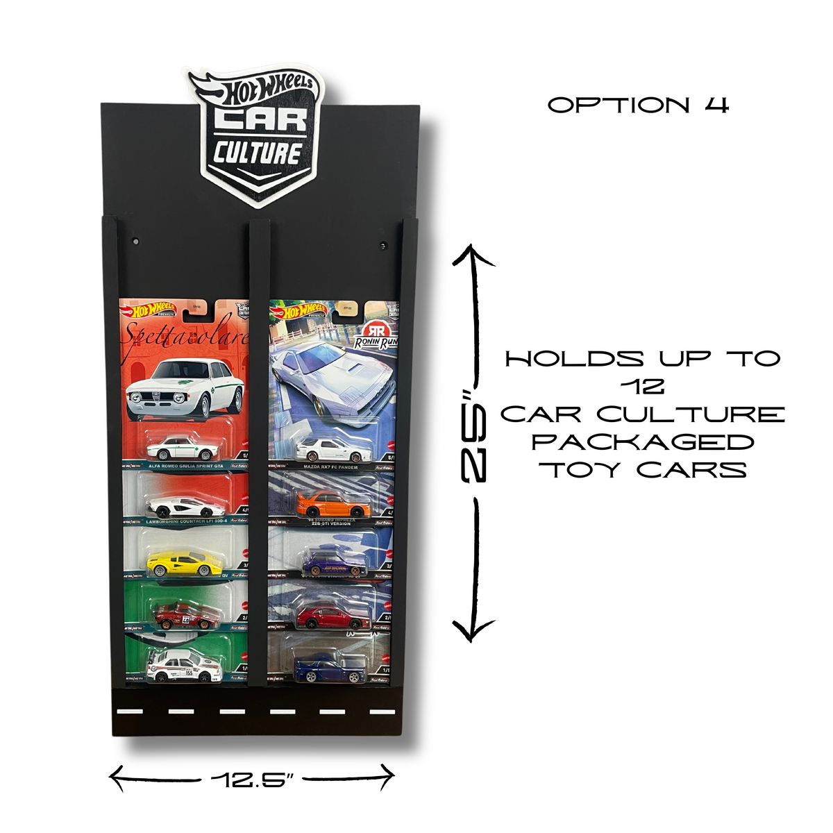 Toy Car Display Shelf 1/64 for Hot Wheels " Mainline " Blister Packs