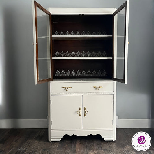 Display Cabinet with Stencilled Details