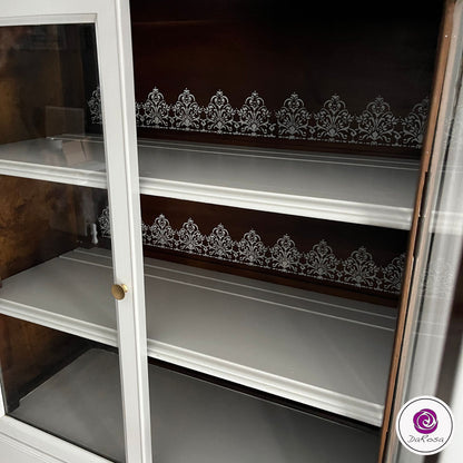 Display Cabinet with Stencilled Details