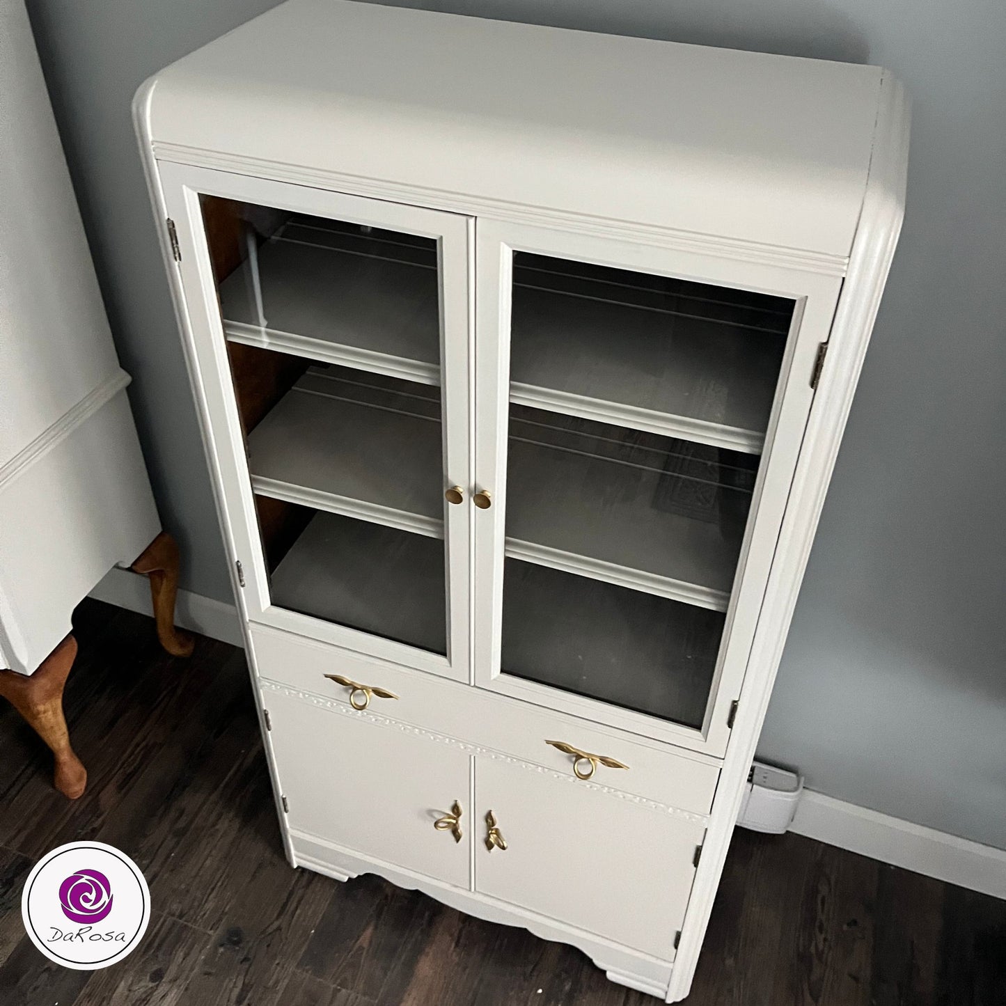 Display Cabinet with Stencilled Details