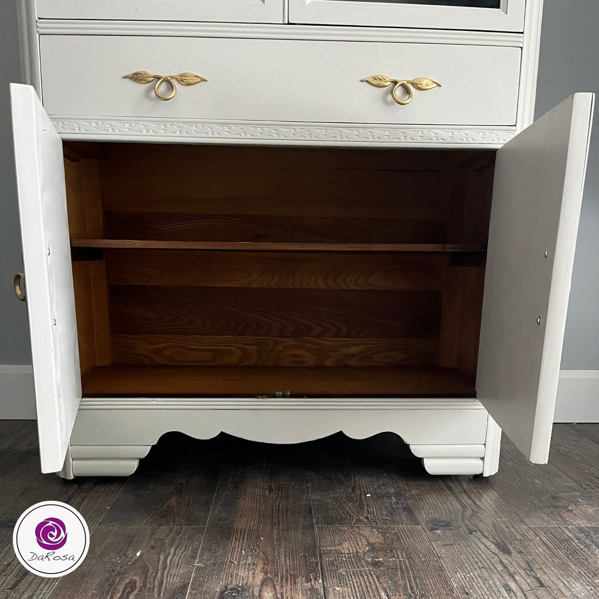 Display Cabinet with Stencilled Details