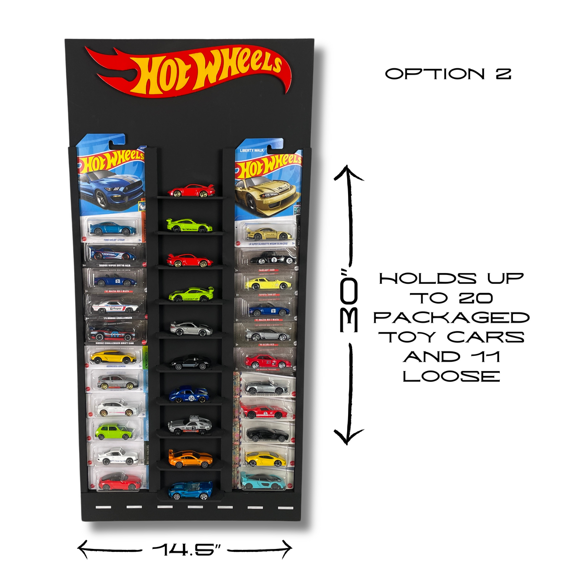 Toy Car Display Shelf 1/64 for Hot Wheels " Mainline " Blister Packs