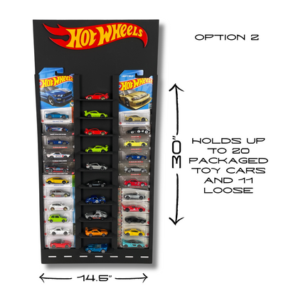 Toy Car Display Shelf 1/64 for Hot Wheels " Mainline " Blister Packs