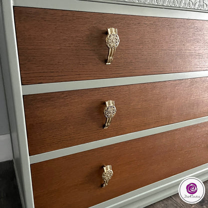Sage Green Dresser Wood Drawers