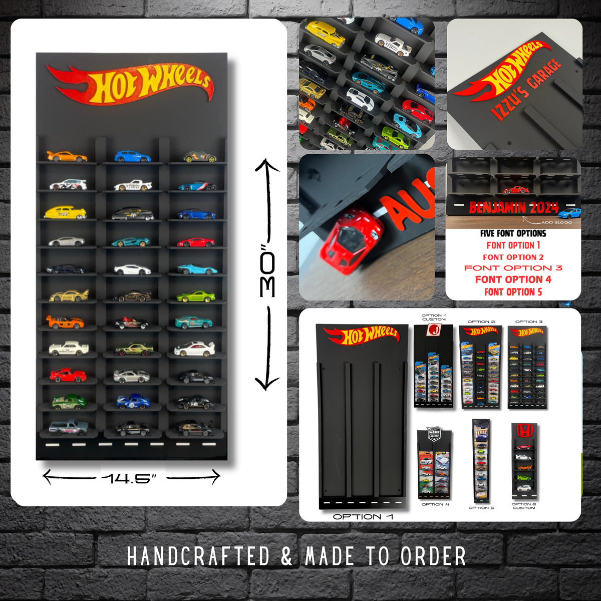 Toy Car Display Shelf 1/64 for Hot Wheels " Mainline " Blister Packs