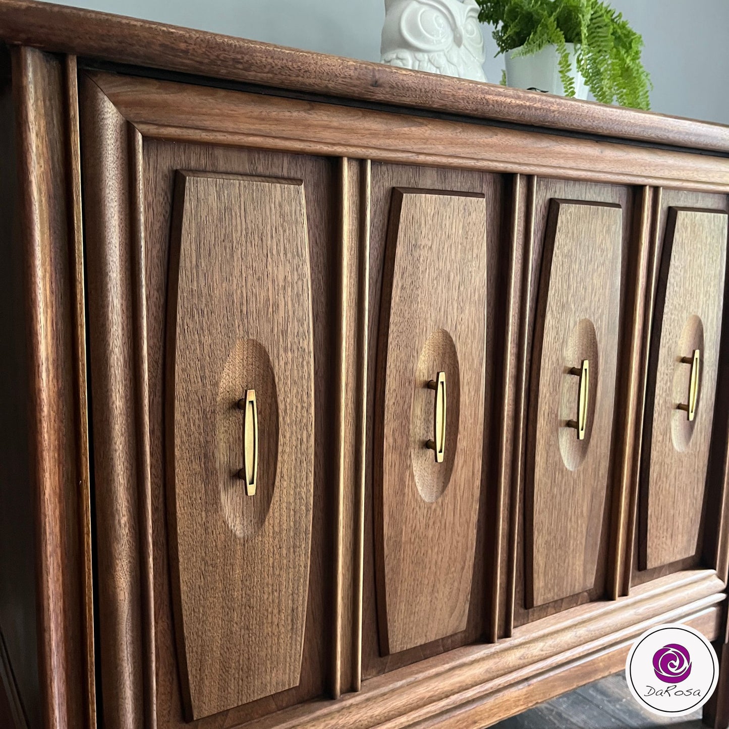 Walnut MCM Cabinet with Flip Door