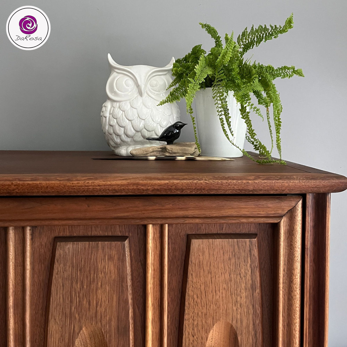 Walnut MCM Cabinet with Flip Door