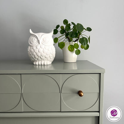 MCM Dresser in Green with Circle Pattern