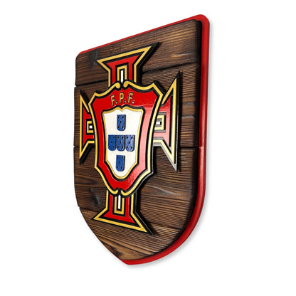 Portugal Soccer Wood Shield – Wall Art – Handmade Fan Decor
