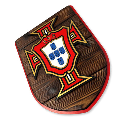 Portugal Soccer Wood Shield – Wall Art – Handmade Fan Decor