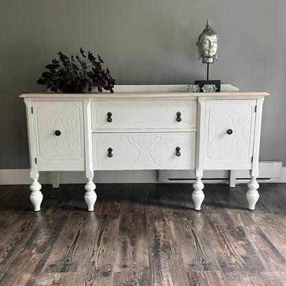 Vintage Refinished Buffet in White