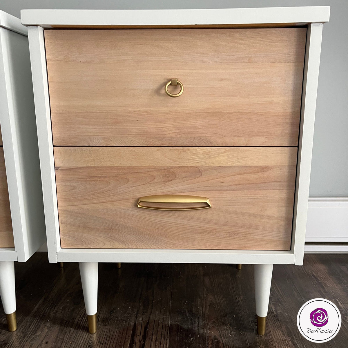 Set of White MCM Nightstands