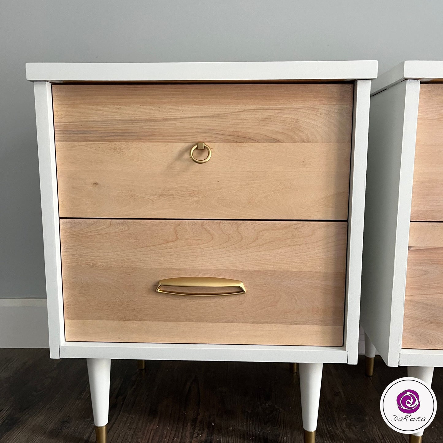 Set of White MCM Nightstands