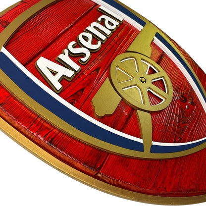 Arsenal logo on a red background