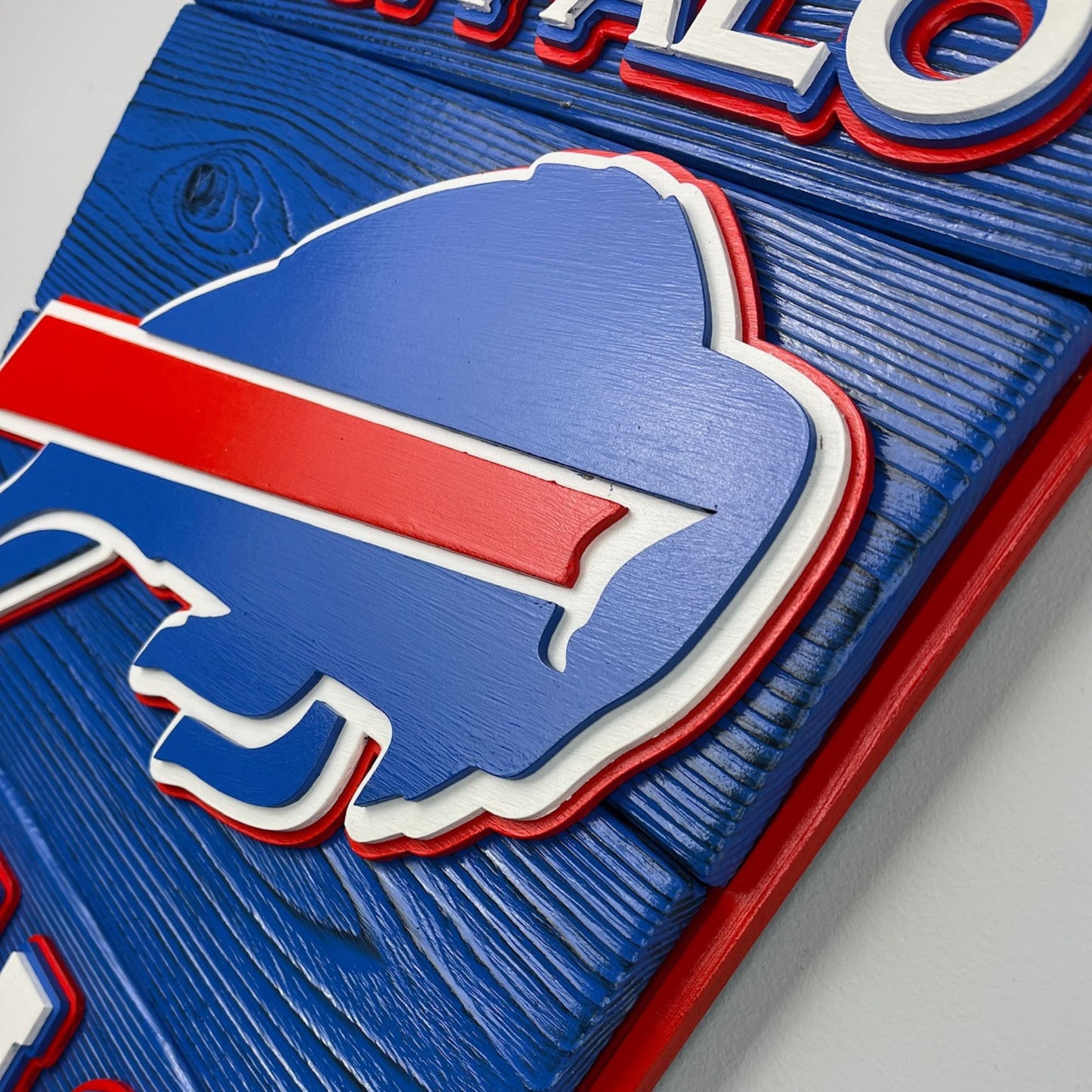 Buffalo Bills Wood Shield – Wall Art – Handmade Fan Decor