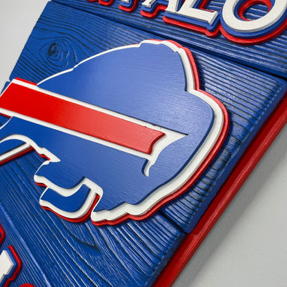 Buffalo Bills Wood Shield – Wall Art – Handmade Fan Decor
