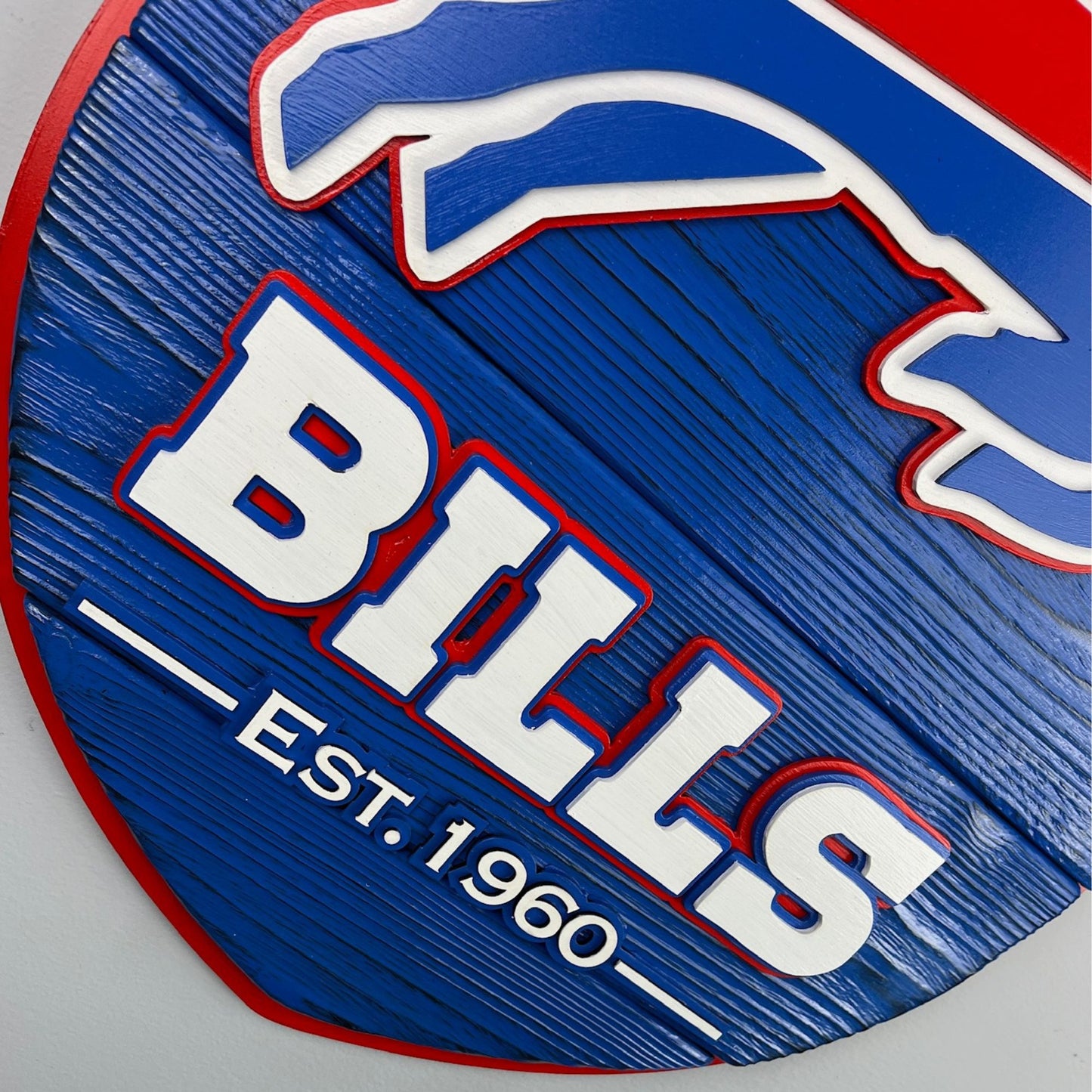 Buffalo Bills Wood Shield – Wall Art – Handmade Fan Decor
