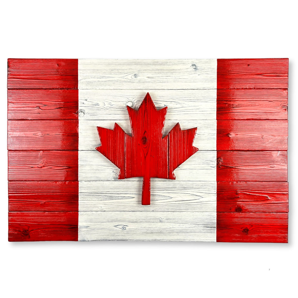 Canadian Wood Flag – Burnt Cedar, Outdoor Fade Resistant