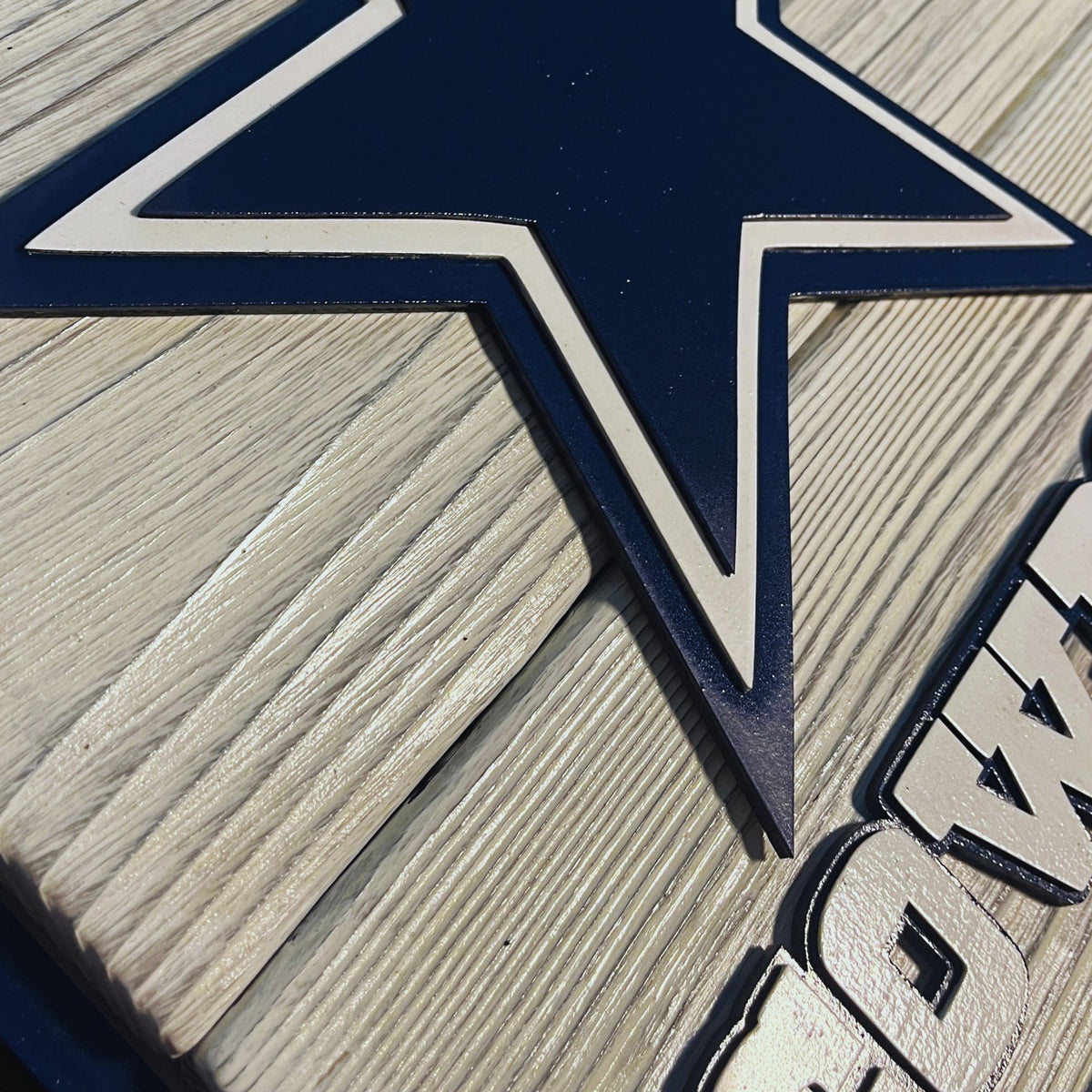 Dallas Cowboys Wood Shield Football Sign