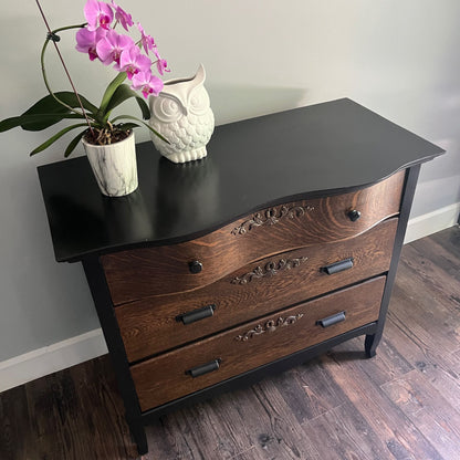 Oak Serpentine Dresser